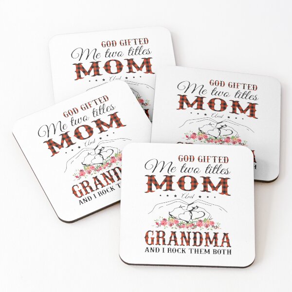 Item preview, God Gifted Me Two Titles Mom And Grandma designed and sold by Audrinashop.