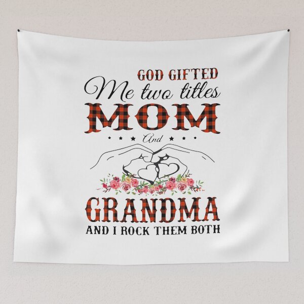 Item preview, God Gifted Me Two Titles Mom And Grandma designed and sold by Audrinashop.
