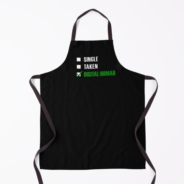 Item preview, Funny Essentials: Single Taken Digital Nomad Green tick check box - Sleek white typography design (dark mode) designed and sold by Deegital18.
