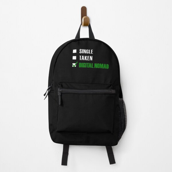 Item preview, Funny Essentials: Single Taken Digital Nomad Green tick check box - Sleek white typography design (dark mode) designed and sold by Deegital18.