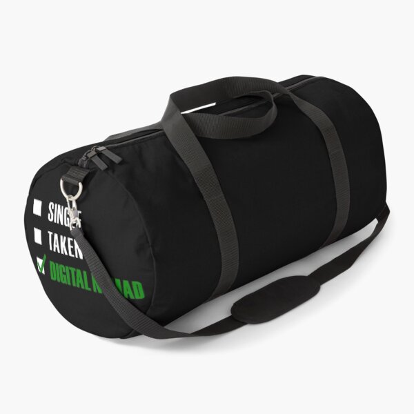 Item preview, Funny Essentials: Single Taken Digital Nomad Green tick check box - Sleek white typography design (dark mode) designed and sold by Deegital18.