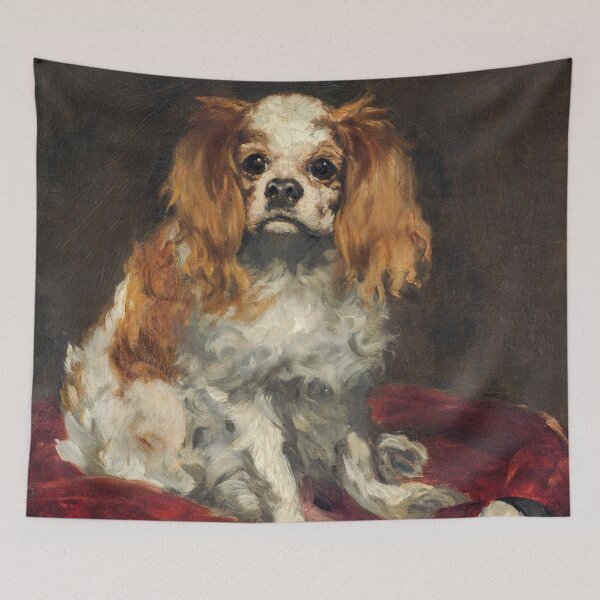 Item preview, Oil Painting A King Charles Spaniel (c.1866) by Edouard Manet designed and sold by Designedbysm.