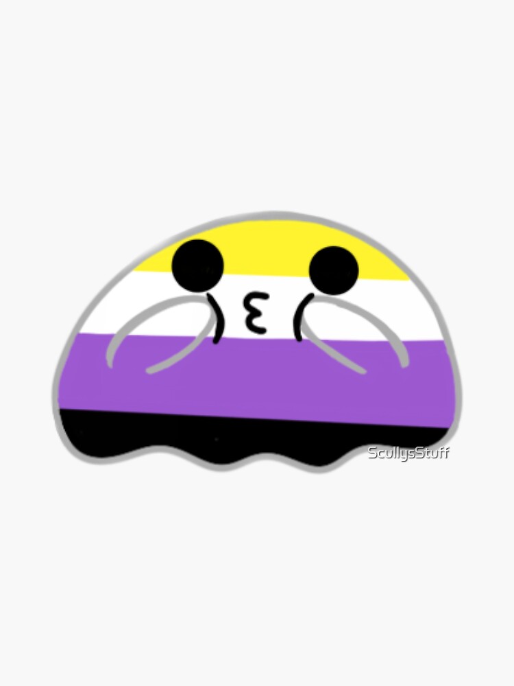 Non Binary Pride Ghost Sticker For Sale By Scullysstuff Redbubble 0283