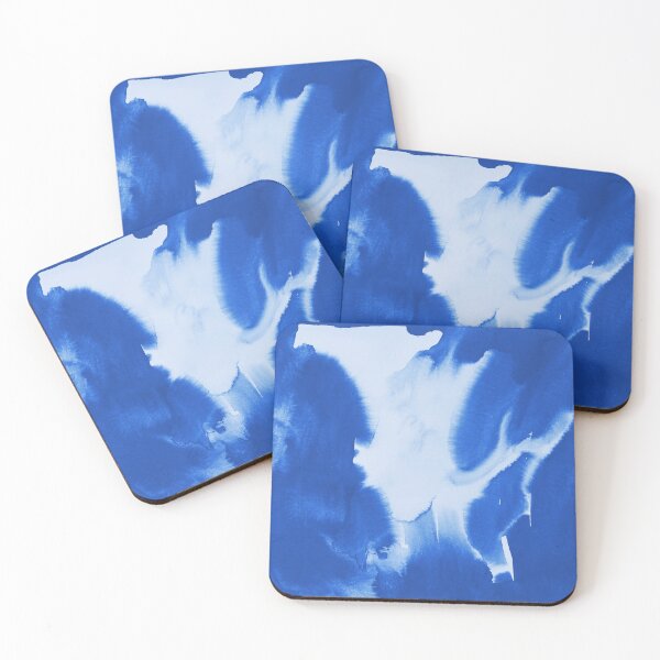 Item preview, Blue watercolor, abstract painting, ink, water designed and sold by Cat Print.