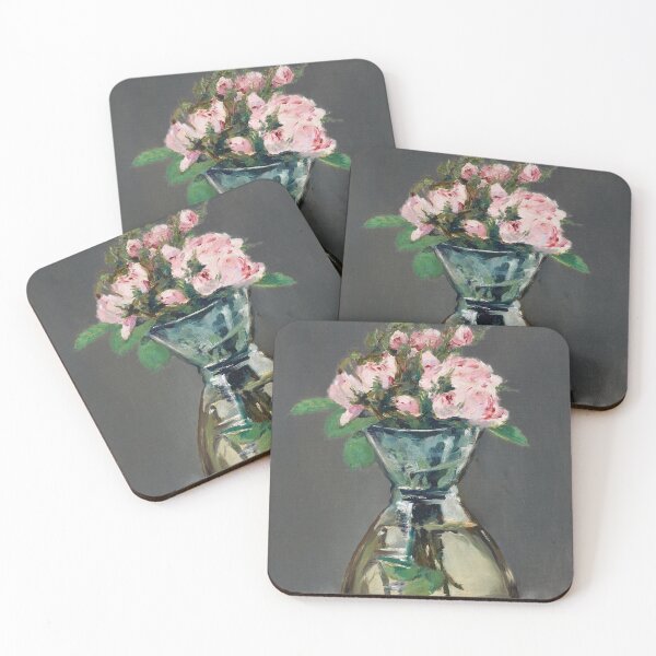 Item preview, Oil Painting Moss Roses in a Vase (1882) by Edouard Manet designed and sold by Designedbysm.