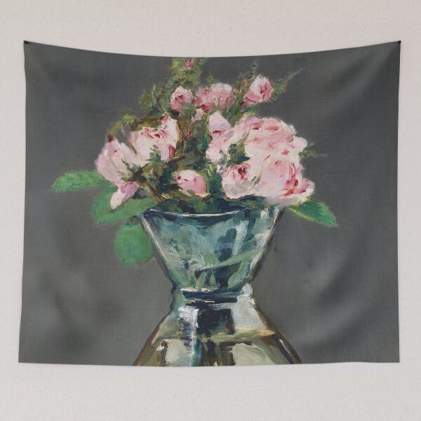 Item preview, Oil Painting Moss Roses in a Vase (1882) by Edouard Manet designed and sold by Designedbysm.