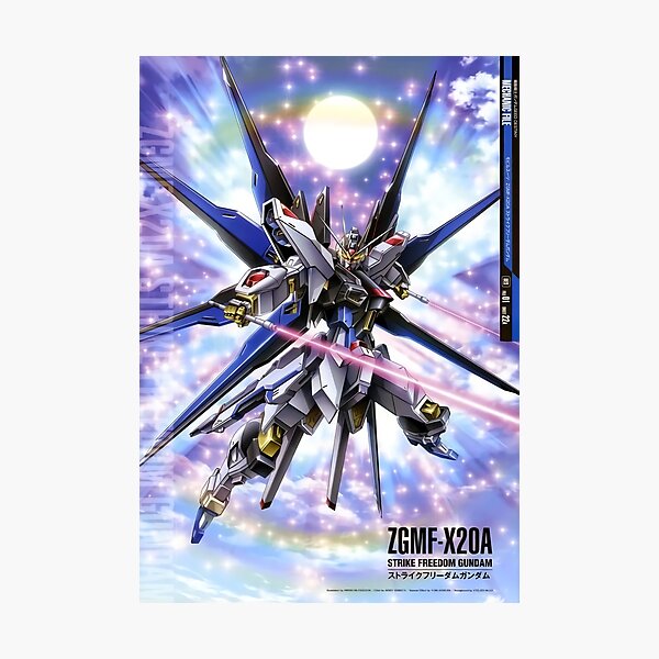 Strike Freedom Gundam Photographic Print For Sale By Crystalwwoodley Redbubble