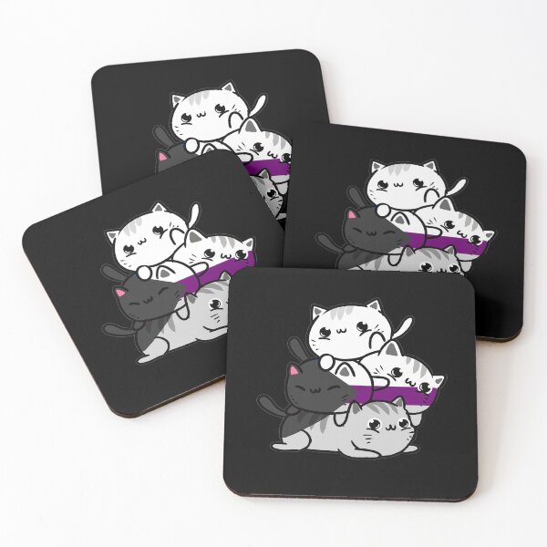 Item preview, Kawaii Cat Pile Demisexual Pride Flag designed and sold by queerappear.