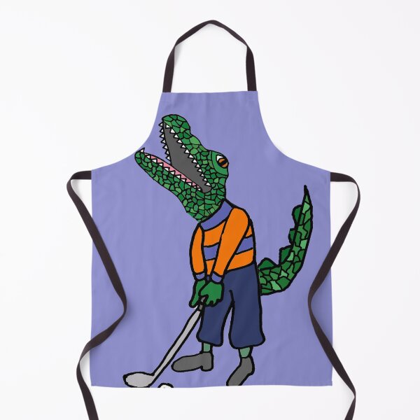 Item preview, Cool Alligator Playing Golf Cartoon designed and sold by Nature's Fancy.