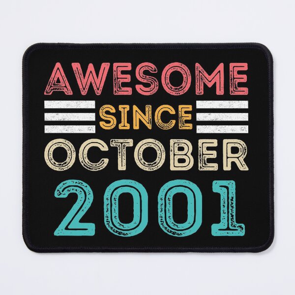 Item preview, Retro Vintage 19th Birthday - Awesome Since October 2001 designed and sold by meedTee.