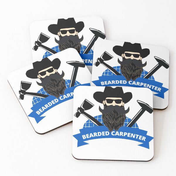 Item preview, BEARDED CARPENTER WITH TOOLS designed and sold by wildwhimsical.