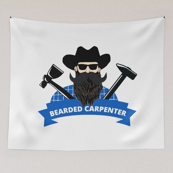 Item preview, BEARDED CARPENTER WITH TOOLS designed and sold by wildwhimsical.