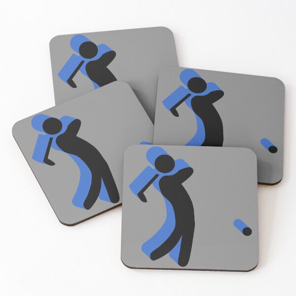 Item preview, Golfer Man Playing Golf In Blue Shadow Symbol - Golf designed and sold by SheetalMourya.
