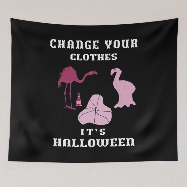 Item preview, Halloween, flamingos getting ready. designed and sold by Bodino.