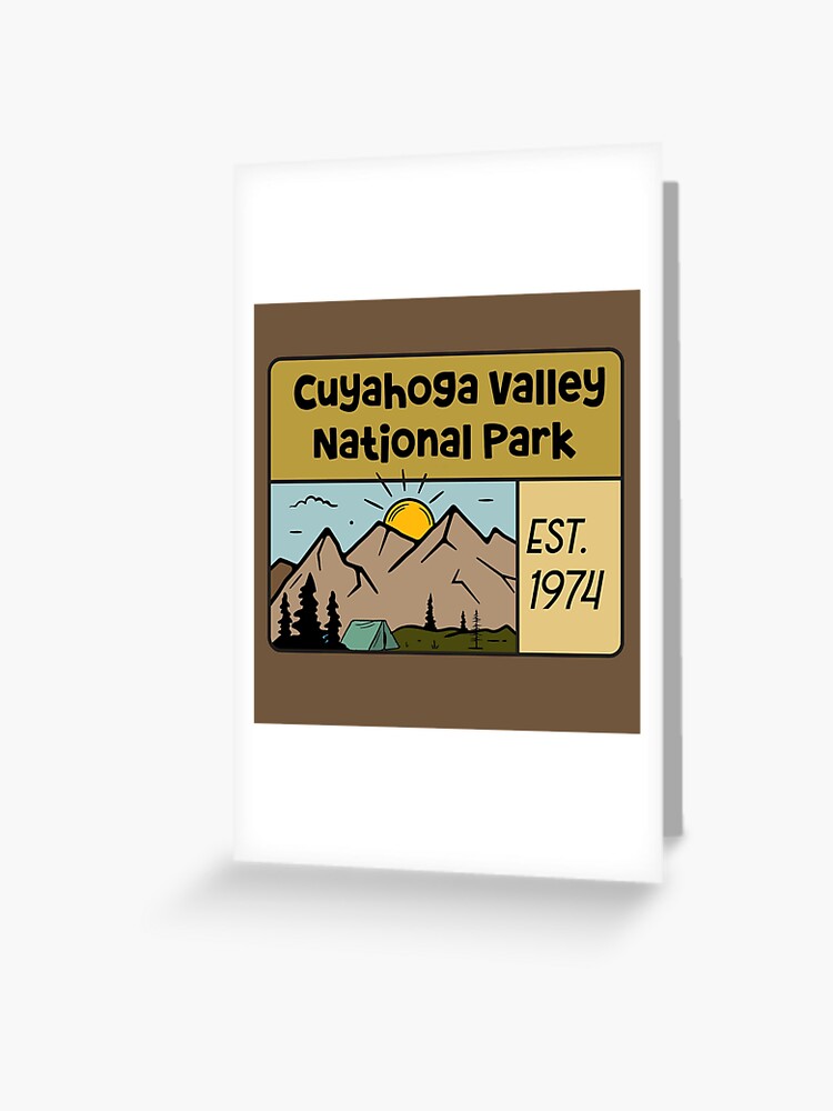 Cuyahoga Valley National Park Cartoon Camping Souvenir Design