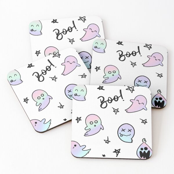 Item preview, Sticker set halloween rainbow holo sweet ghost  designed and sold by Mothartink.