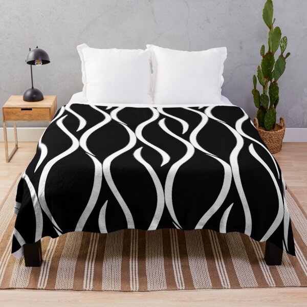 Item preview, Black and white geometric repeated pattern designed and sold by scribbles-23.