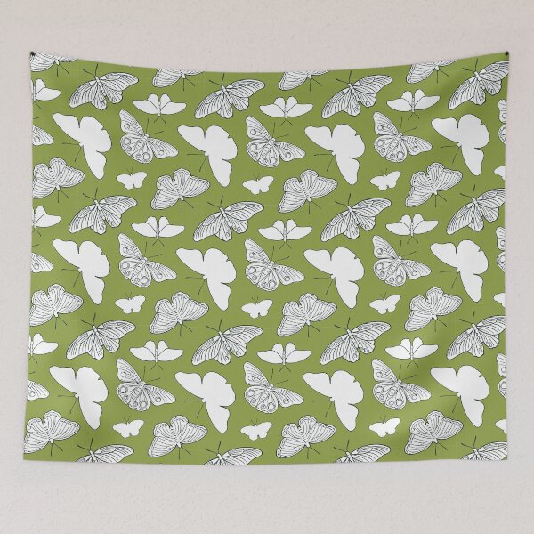 Item preview, Soft Flutters on Olive designed and sold by LZ Cathcart.