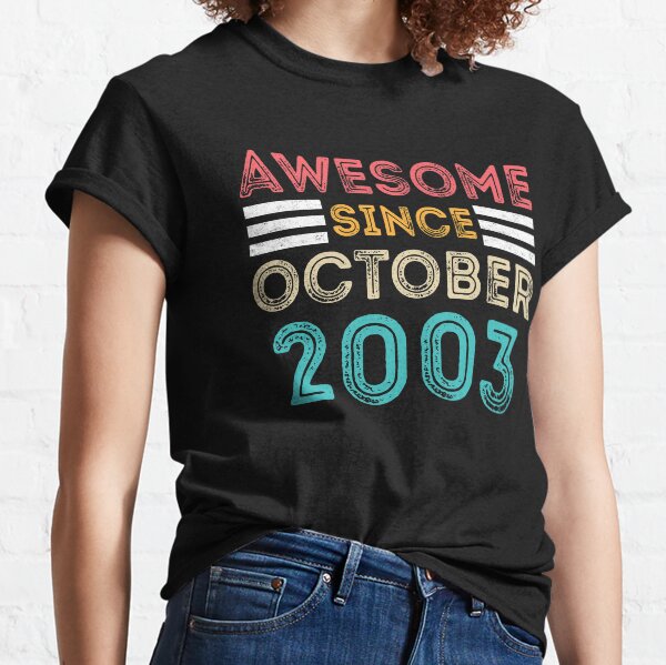 Retro Vintage 17th Birthday - Awesome Since October 2003 Classic T-Shirt