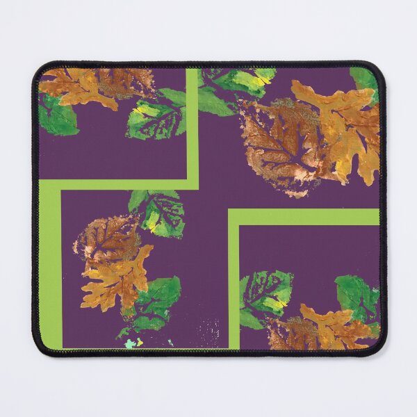 Item preview, Leaf Painting in Acrylic, Thanksgiving, digital lime green background designed and sold by djrunnels.