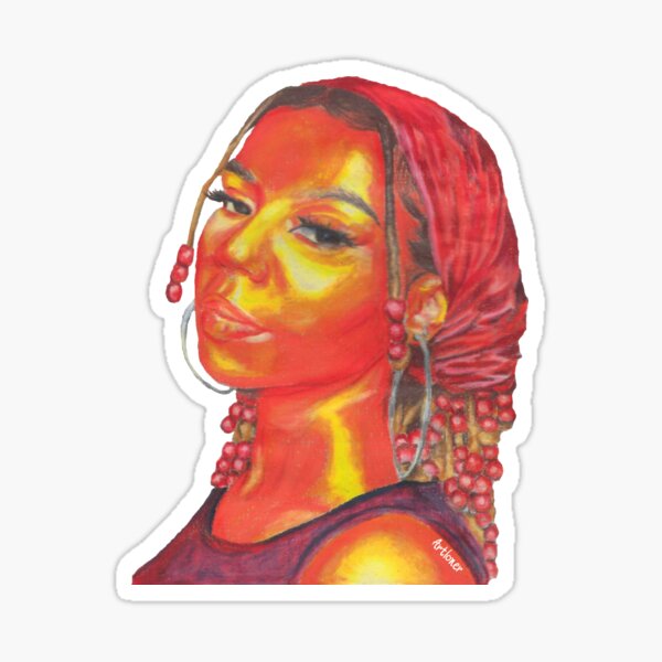 Orange Woman Sticker