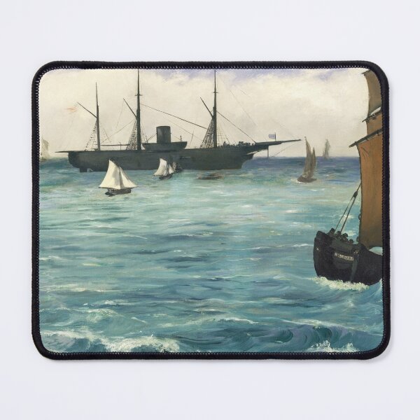 Item preview, Oil Painting The "Kearsarge" at Boulogne (1864) by Édouard Manet designed and sold by Designedbysm.