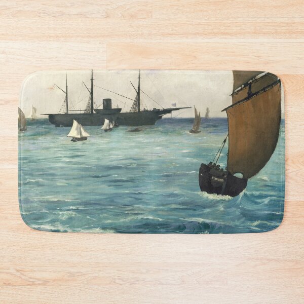Item preview, Oil Painting The "Kearsarge" at Boulogne (1864) by Édouard Manet designed and sold by Designedbysm.