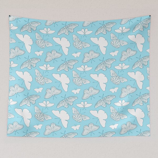 Item preview, Soft Flutters on Light Blue  designed and sold by LZ Cathcart.