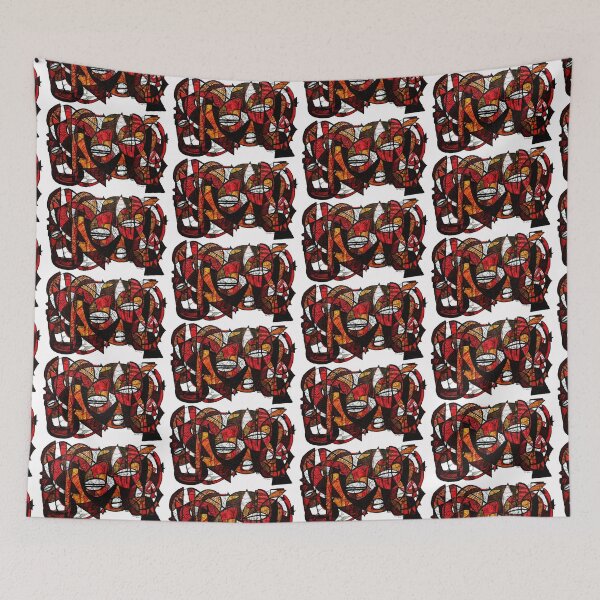 Item preview, "Xulot" - Contemporary African original Artwork red orange and brown textures designed and sold by Tony Cisse.