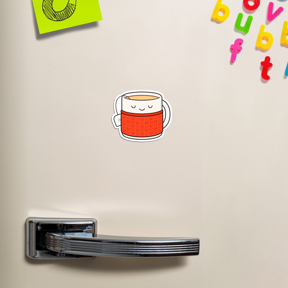 Keep warm, drink tea! Magnet