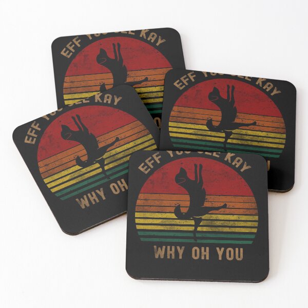Item preview, Eff You See Kay Why Oh You Dog Yoga Pose Retro Vintage Black Design designed and sold by adamtepl.