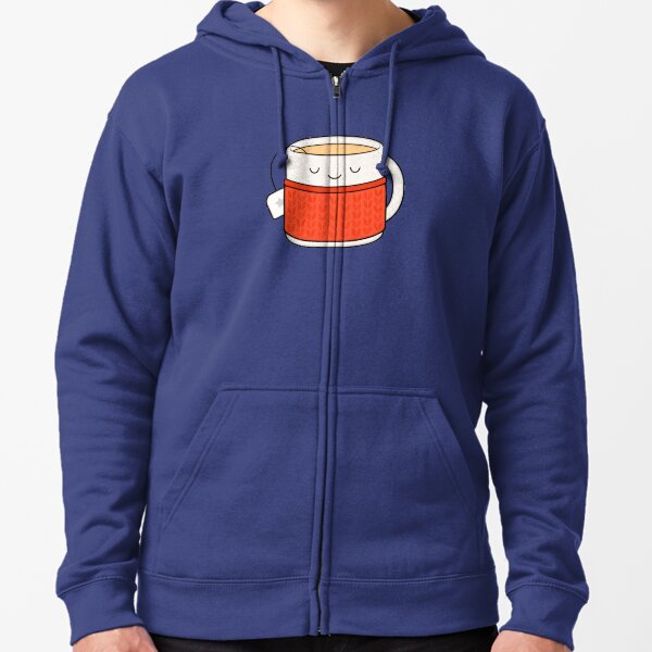 Keep warm, drink tea! Zipped Hoodie