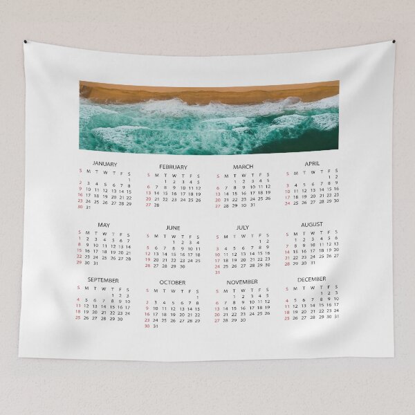 Item preview, Ocean Wall Calendar 2022 designed and sold by ProtonProject.