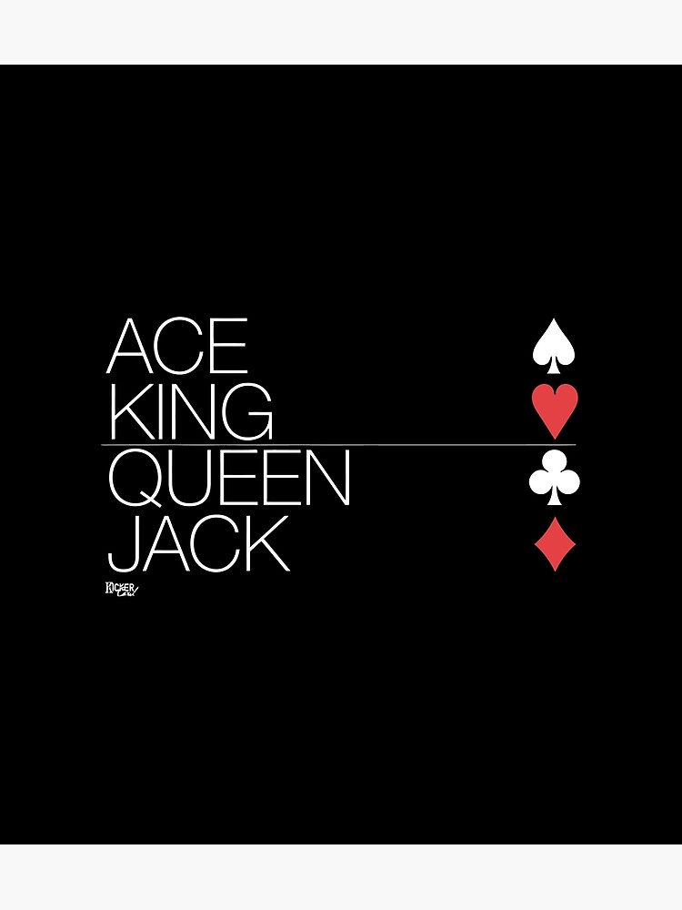 Ace with King Queen and Jack' Sticker