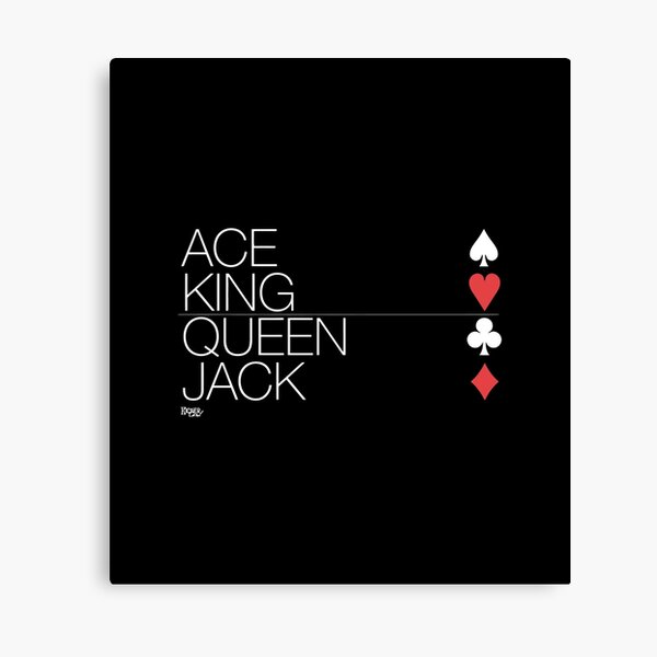  4 Playing Card King Queen Jack Joker Suited Royal Family Poker  Art Prints 12x12: Posters & Prints