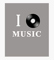 I Love Music <3 Photographic Print