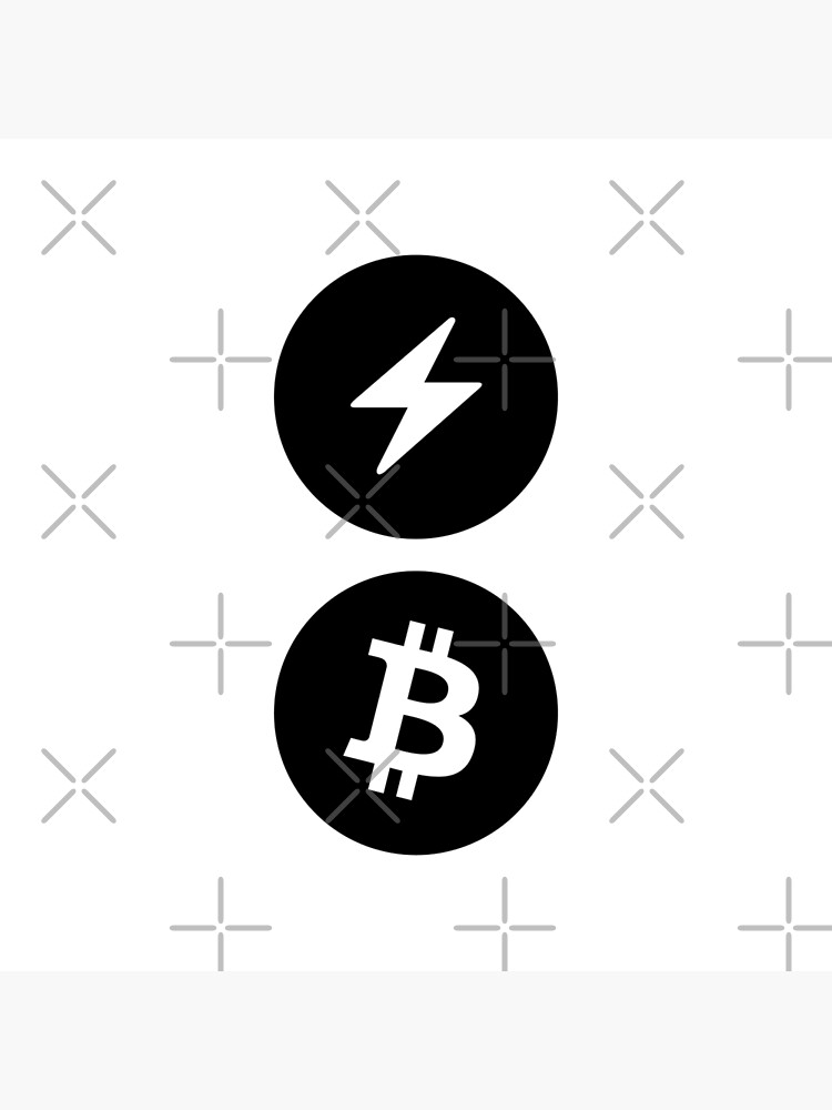 Póster «Lightning Network x Logotipo de Bitcoin Network / Solución de