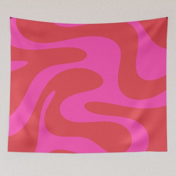 Item preview, Swirly Bright Magenta Pink Fuchsia Red Retro Modern Abstract designed and sold by kierkegaard.