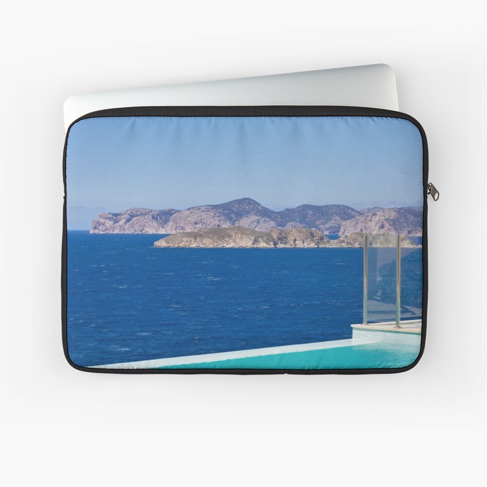 Infinity pool overlooking the Mediterranean Sea Laptop Sleeve
