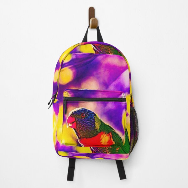 Item preview, Rainbow Lorikeet in the Purple Wood Pop Art designed and sold by Bird-Art-Photos.