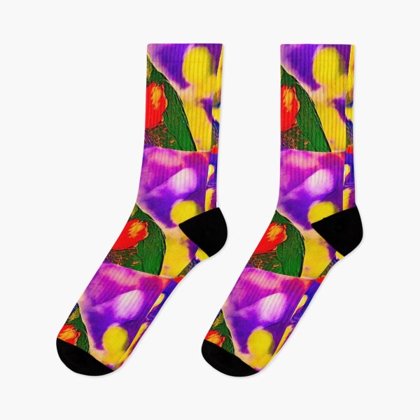 Item preview, Rainbow Lorikeet in the Purple Wood Pop Art designed and sold by Bird-Art-Photos.