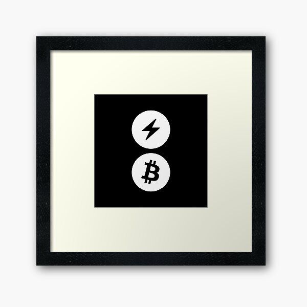 Artikel-Vorschau von Lightning Network x Bitcoin Network Logo  / 2nd Layer Solution / Weiß, designt und verkauft von NautilusMare.