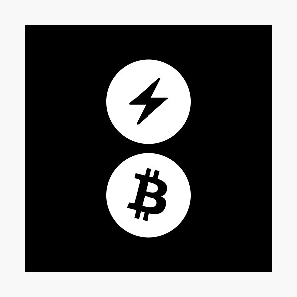 Artikel-Vorschau von Lightning Network x Bitcoin Network Logo  / 2nd Layer Solution / Weiß, designt und verkauft von NautilusMare.