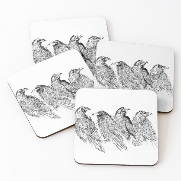 Item preview, Four Crows Ink Drawing designed and sold by Criptyk-art.