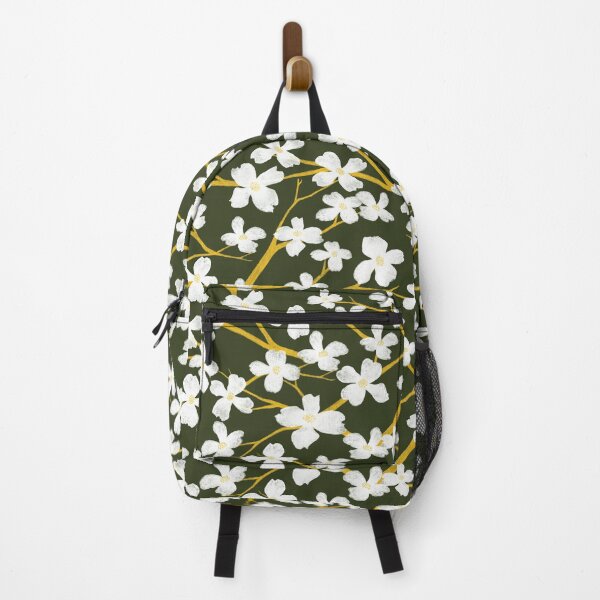 Item preview, Dogwood Blossoms on Hunter Green, Large designed and sold by bevestudio.