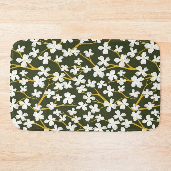 Item preview, Dogwood Blossoms on Hunter Green, Large designed and sold by bevestudio.