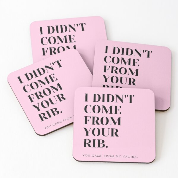 Item preview, Funny Feminist Print (I Didn't Come From Your Rib.) designed and sold by shopafterparty.