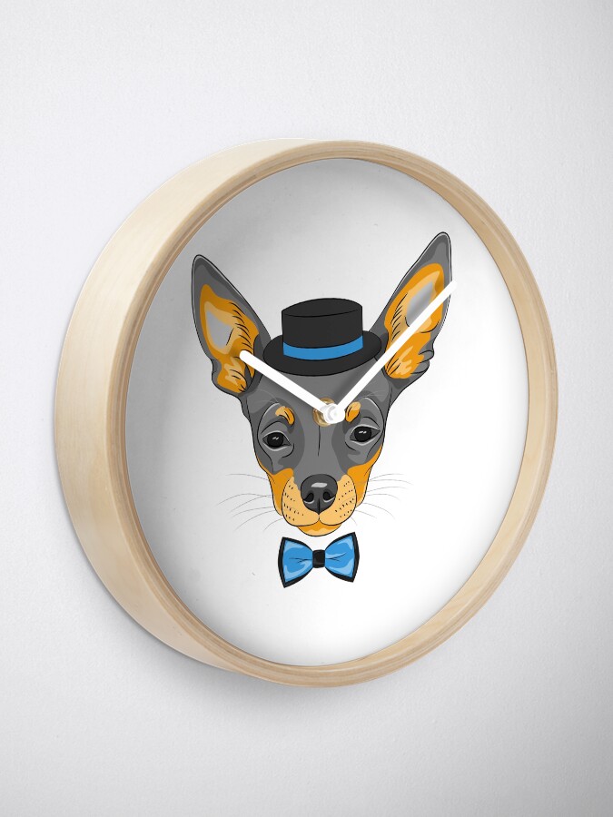 Alternate view of Hipster cute dog Chihuahua Clock