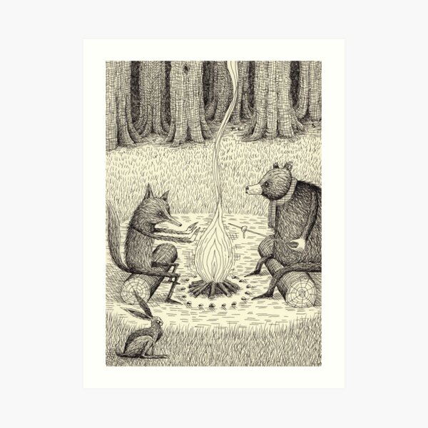 Camp Fire Art Print
