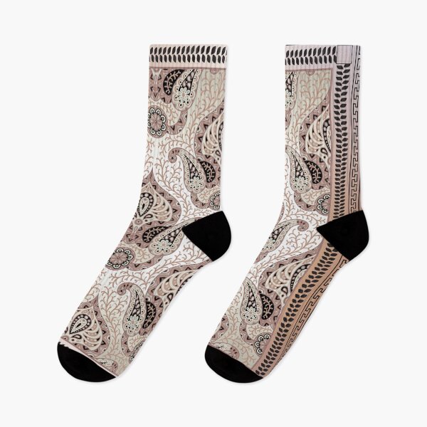 Item preview, Greek Key Border Peach Pink Paisley Design designed and sold by Yiorgos Designs.